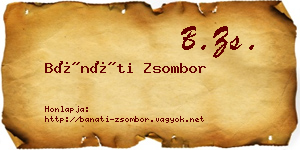 Bánáti Zsombor névjegykártya