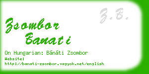zsombor banati business card