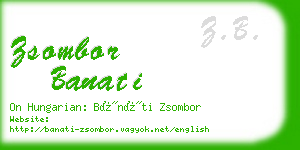 zsombor banati business card